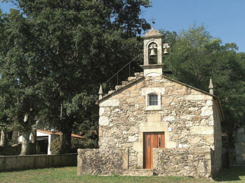 Outeiro Vedra La Coruna Iglesia Santiaguino Camino Sanabres
